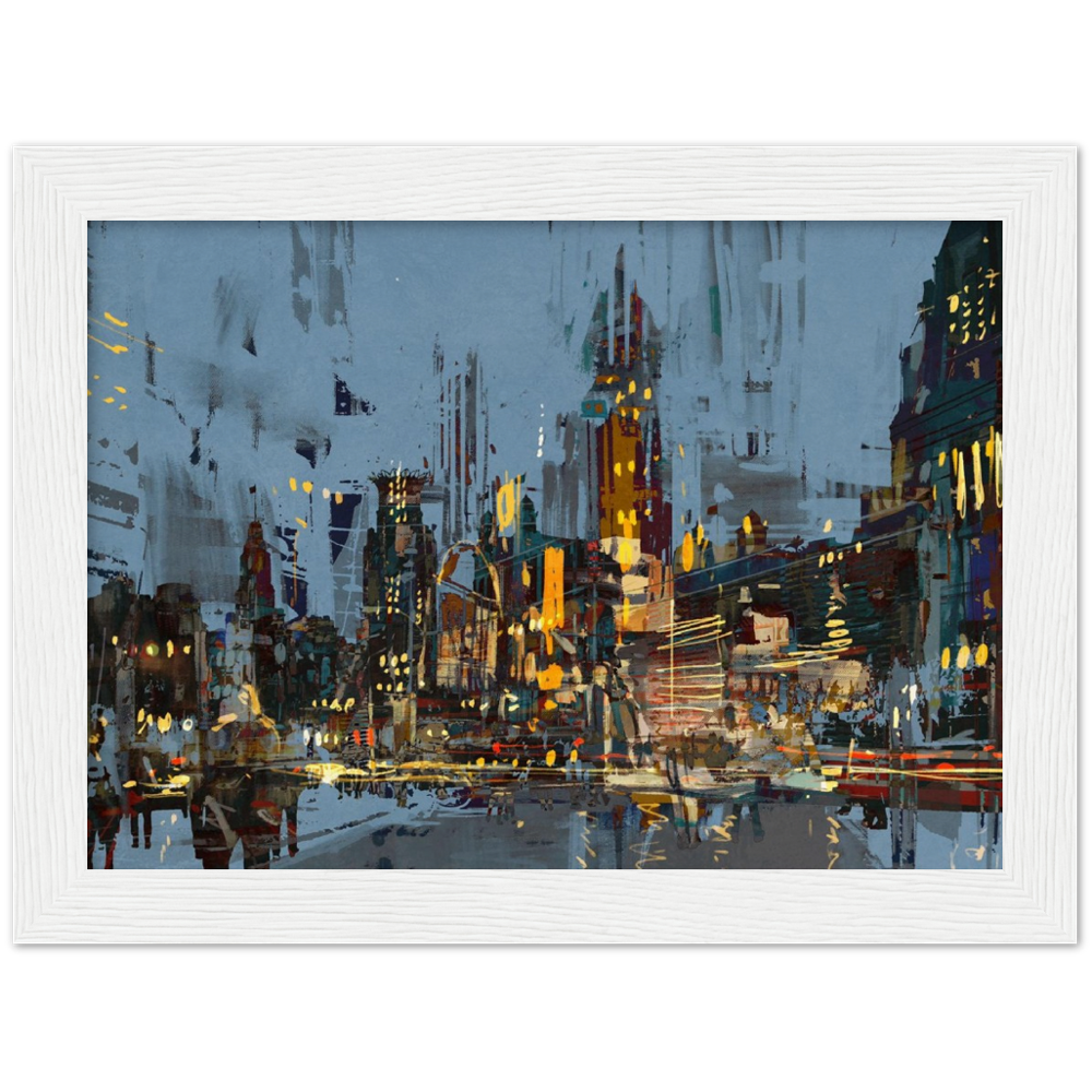 Archival Matte Paper Wooden Framed Cityscape 2