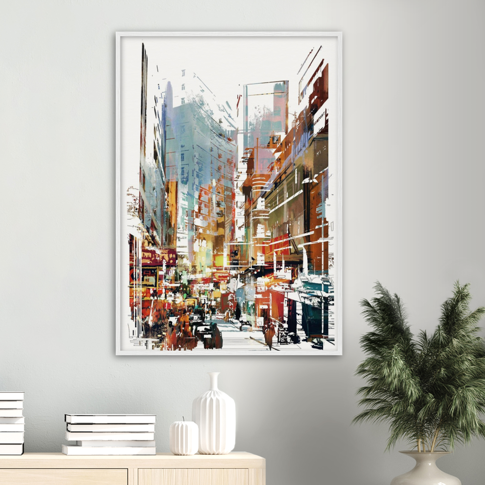 Archival Matte Paper Wooden Framed Cityscape 1