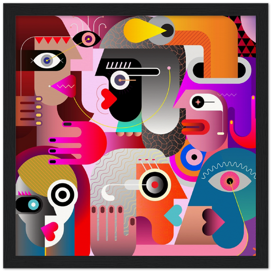 Archival Matte Paper Wooden Framed Abstract 3