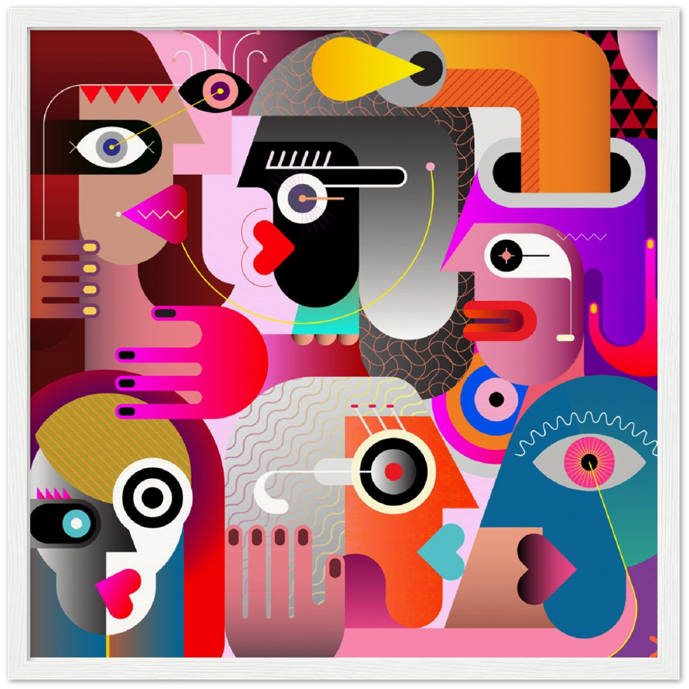 Archival Matte Paper Wooden Framed Abstract 3