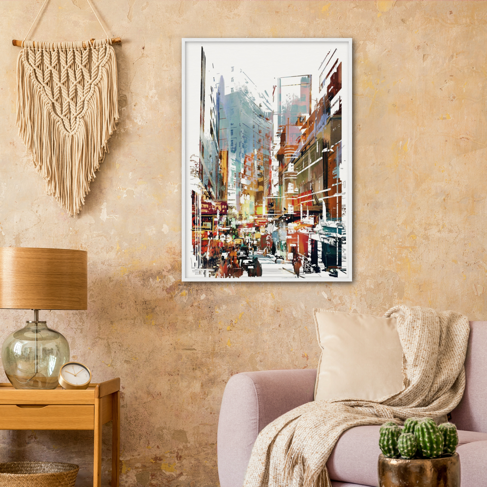 Archival Matte Paper Wooden Framed Cityscape 1