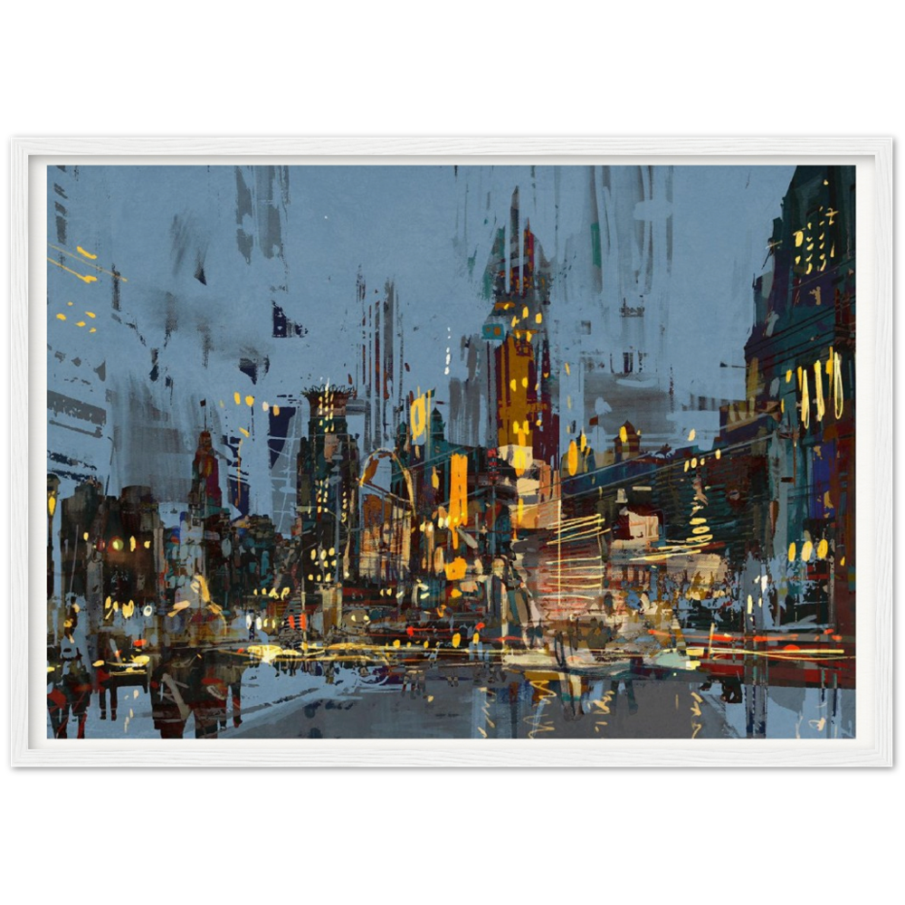 Archival Matte Paper Wooden Framed Cityscape 2