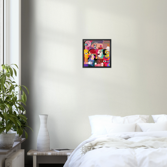 Classic Matte Paper Wooden Framed Abstract 2