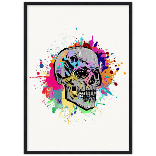 Archival Matte Paper Wooden Framed Abstract Skalle 2