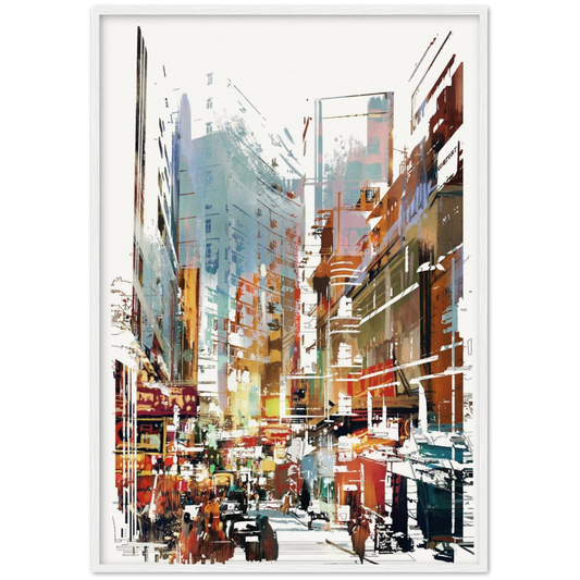 Archival Matte Paper Wooden Framed Cityscape 1