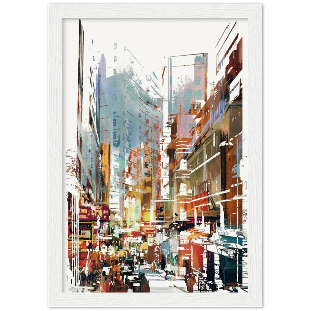 Archival Matte Paper Wooden Framed Cityscape 1