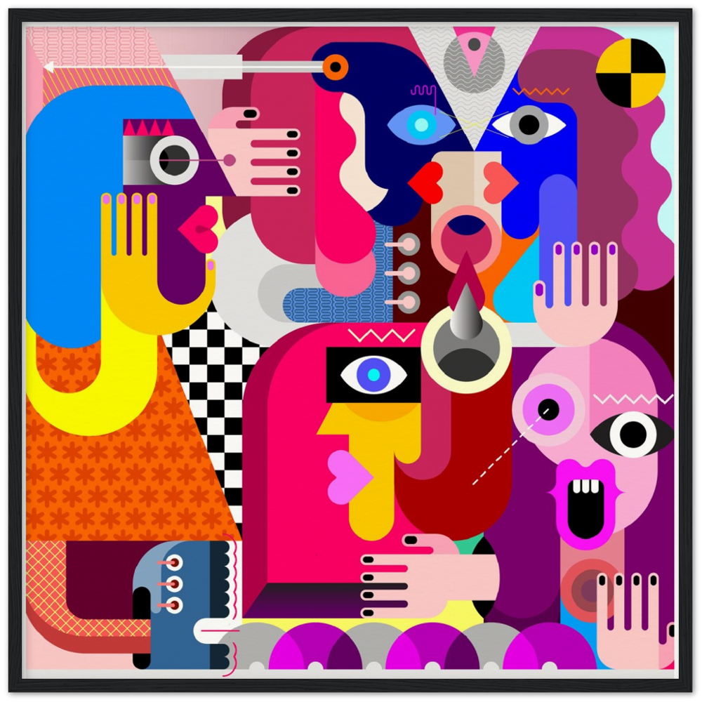 Archival Matte Paper Wooden Framed Abstract 1