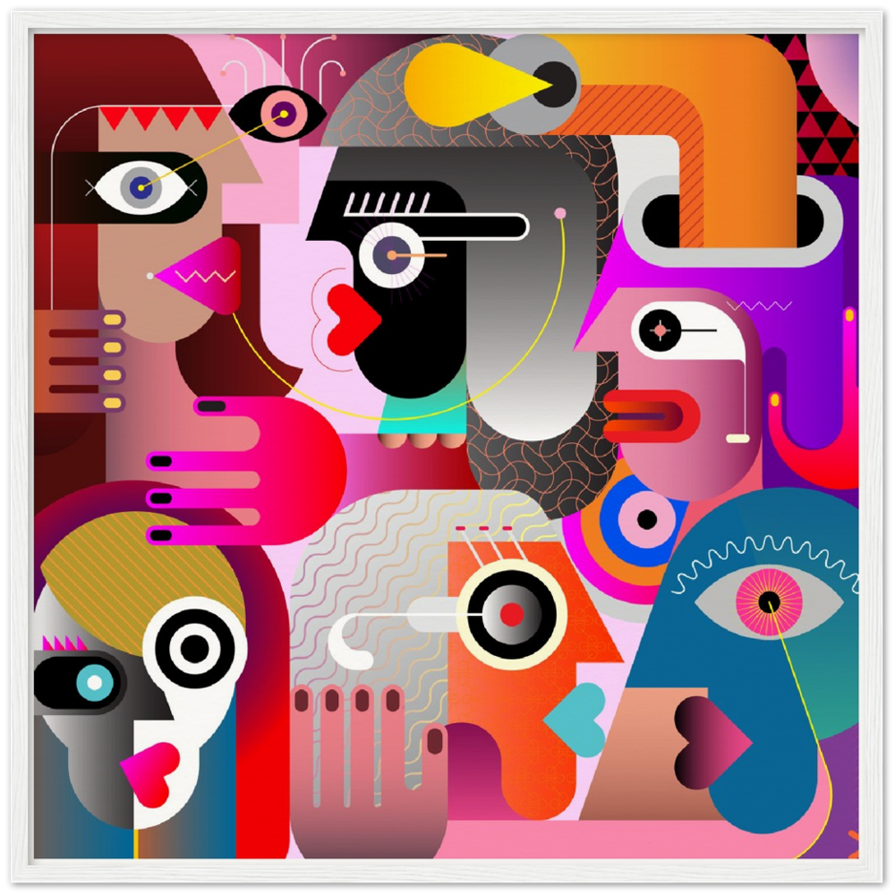 Archival Matte Paper Wooden Framed Abstract 3