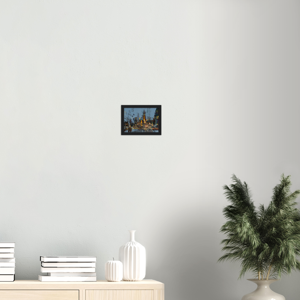 Archival Matte Paper Wooden Framed Cityscape 2