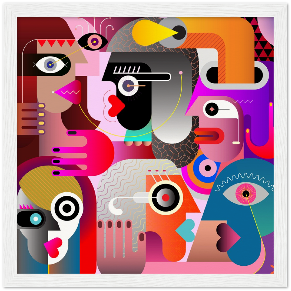 Archival Matte Paper Wooden Framed Abstract 3