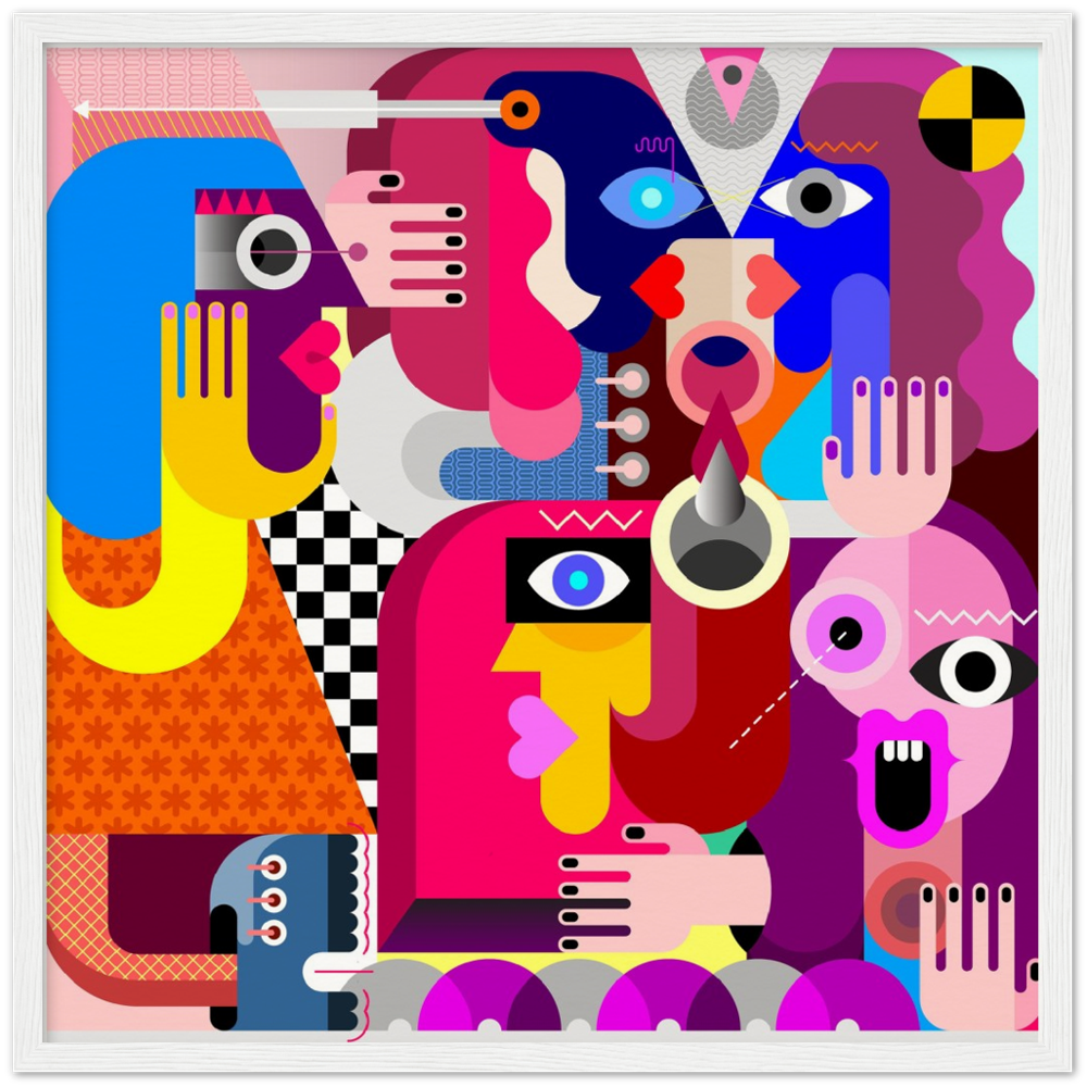 Archival Matte Paper Wooden Framed Abstract 1