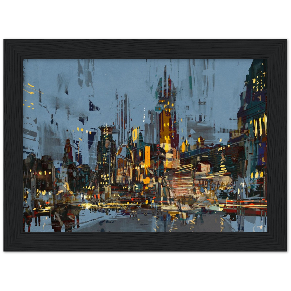 Archival Matte Paper Wooden Framed Cityscape 2