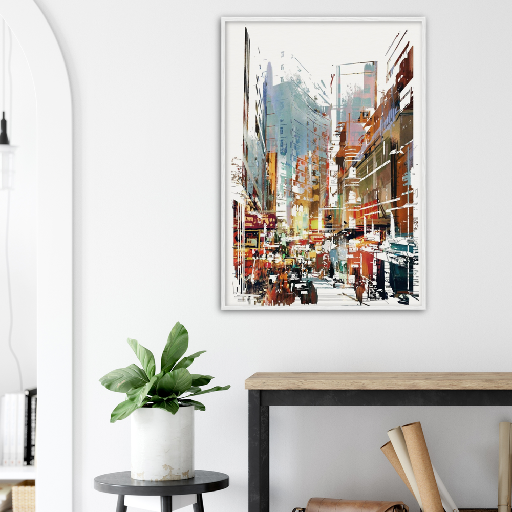 Archival Matte Paper Wooden Framed Cityscape 1