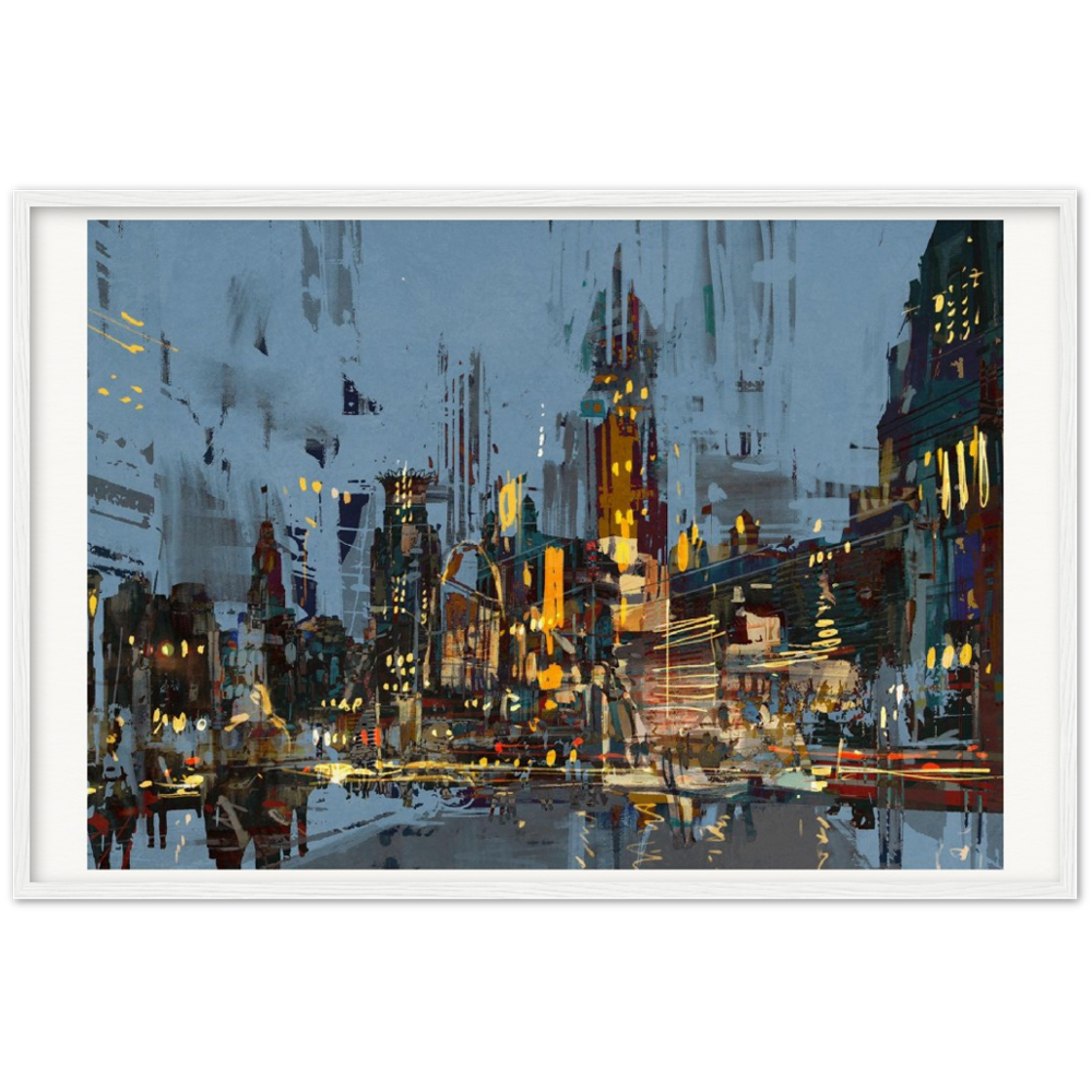 Archival Matte Paper Wooden Framed Cityscape 2