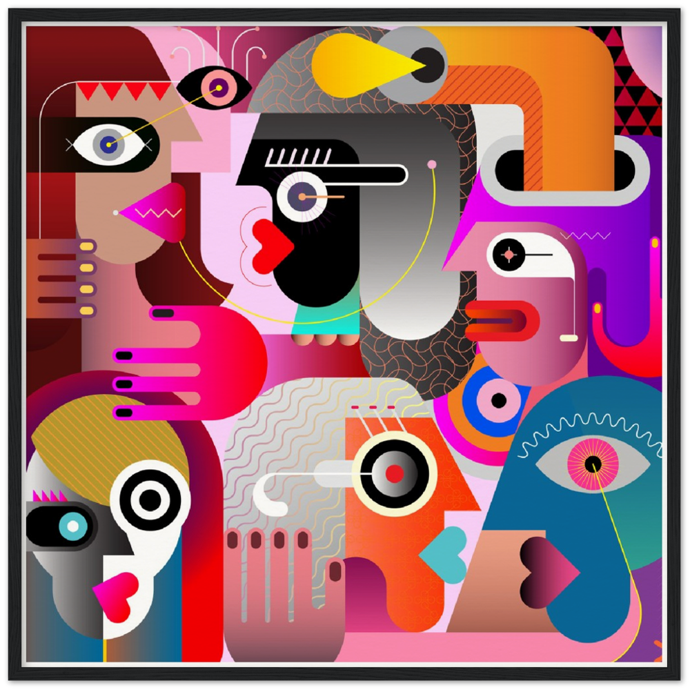 Archival Matte Paper Wooden Framed Abstract 3