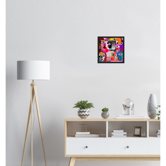 Archival Matte Paper Wooden Framed Abstract 3