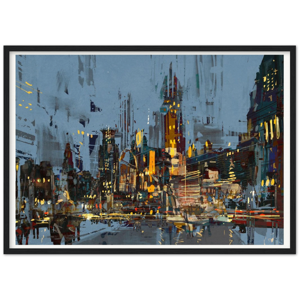 Archival Matte Paper Wooden Framed Cityscape 2