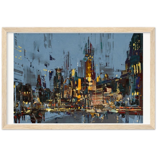 Archival Matte Paper Wooden Framed Cityscape 2