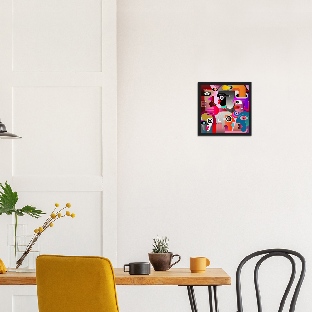 Archival Matte Paper Wooden Framed Abstract 3