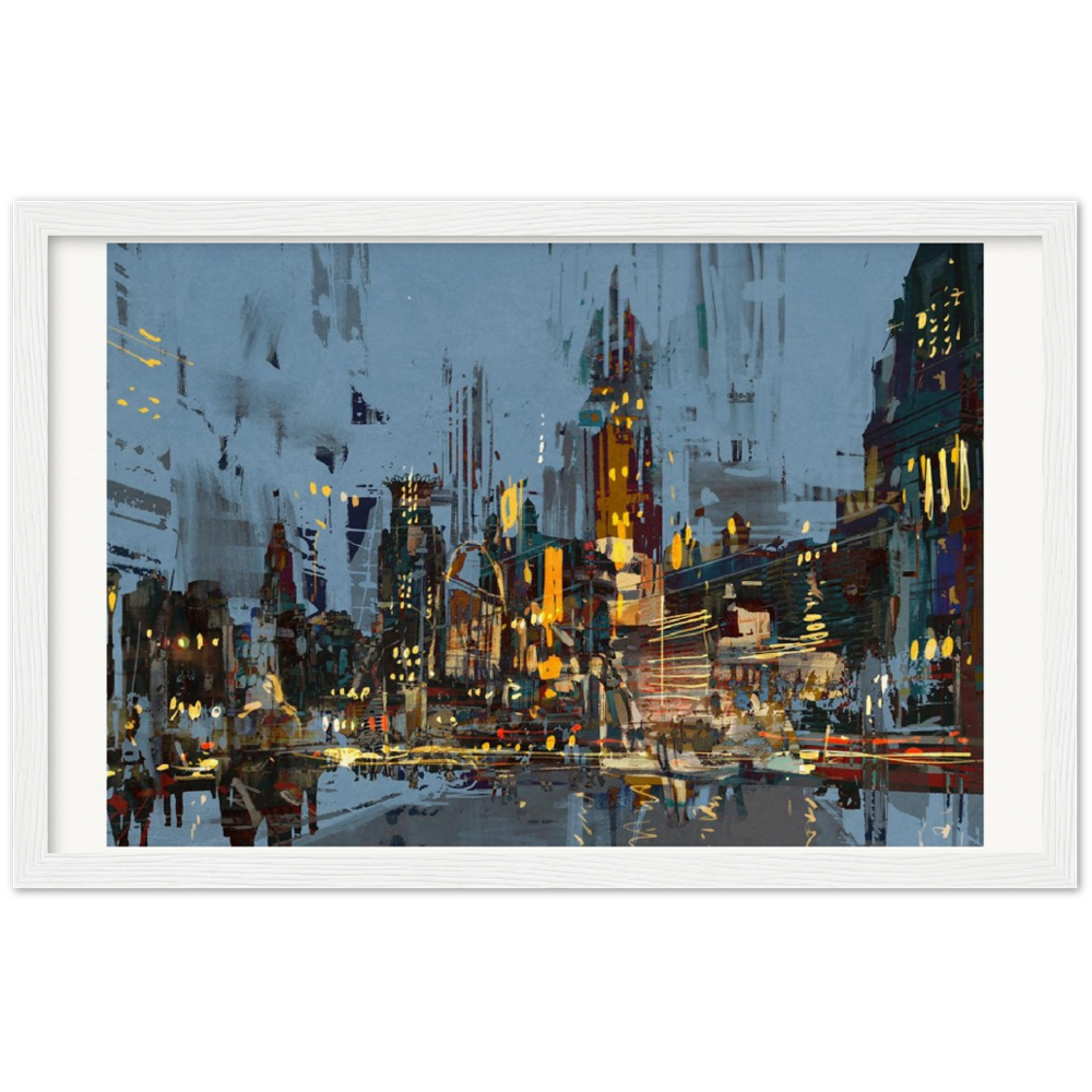 Archival Matte Paper Wooden Framed Cityscape 2