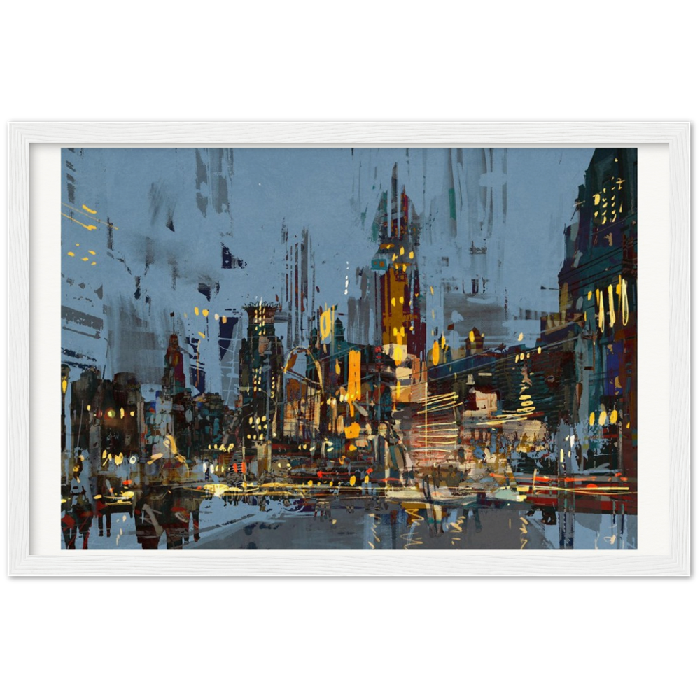 Archival Matte Paper Wooden Framed Cityscape 2
