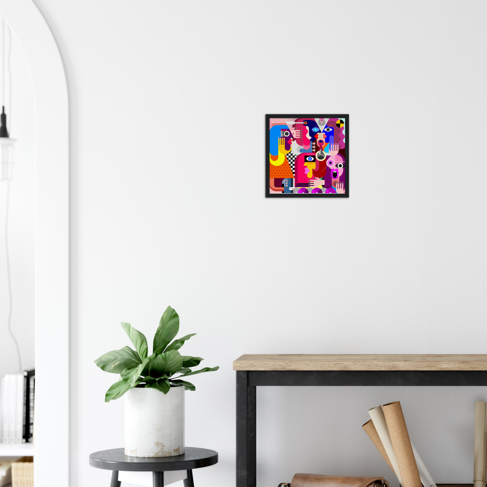 Archival Matte Paper Wooden Framed Abstract 1