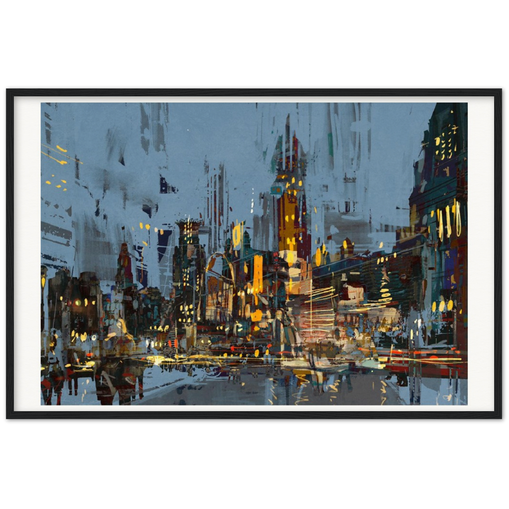 Archival Matte Paper Wooden Framed Cityscape 2