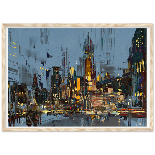 Archival Matte Paper Wooden Framed Cityscape 2