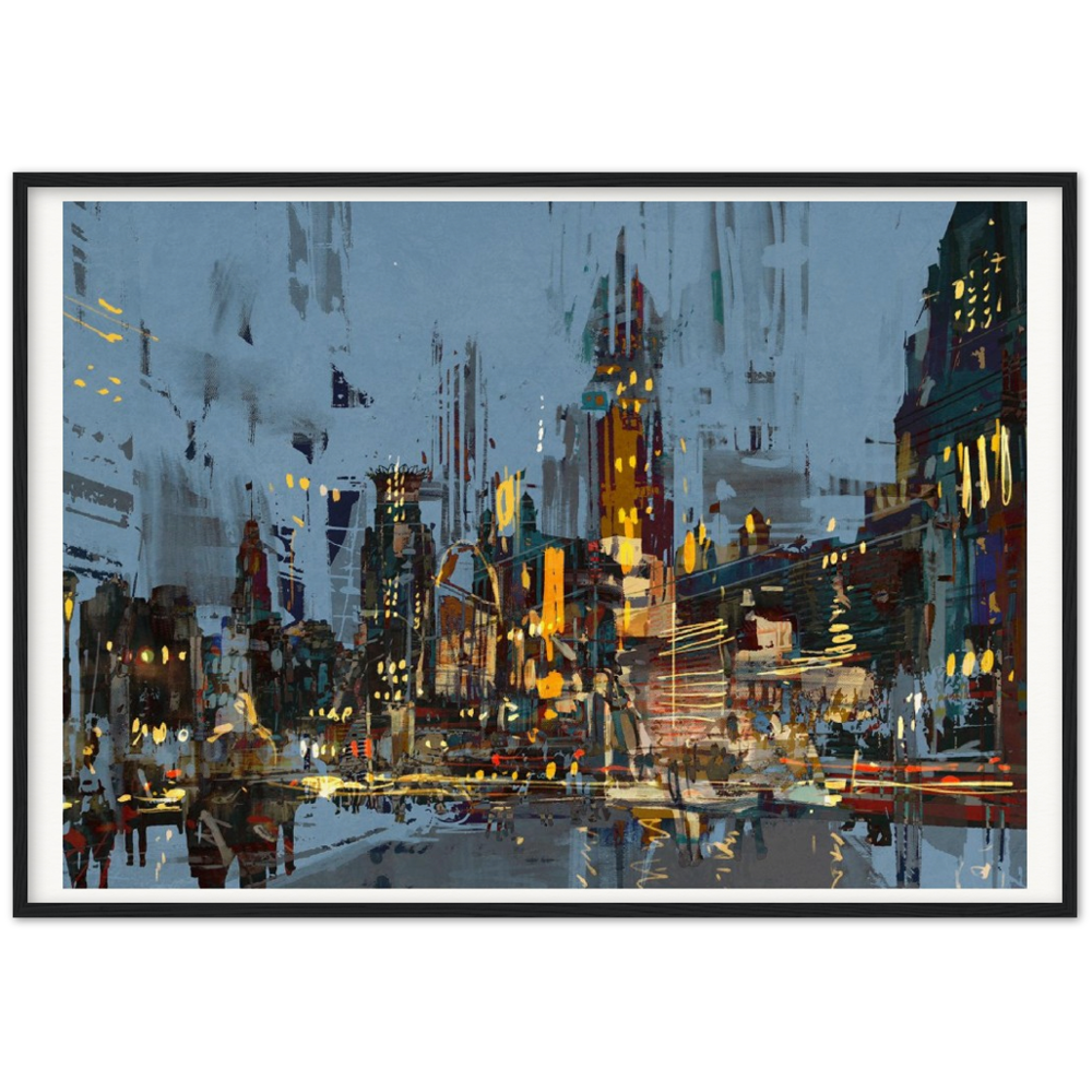 Archival Matte Paper Wooden Framed Cityscape 2