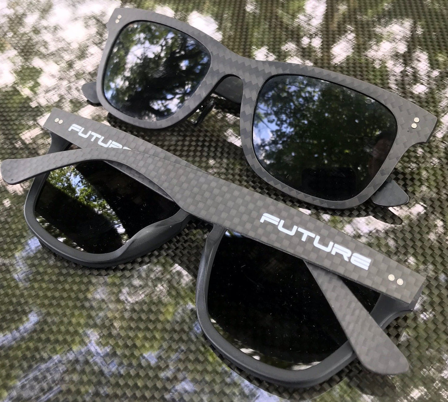 Full Carbon Fibre Sunglasses | Polarised Midnight Black