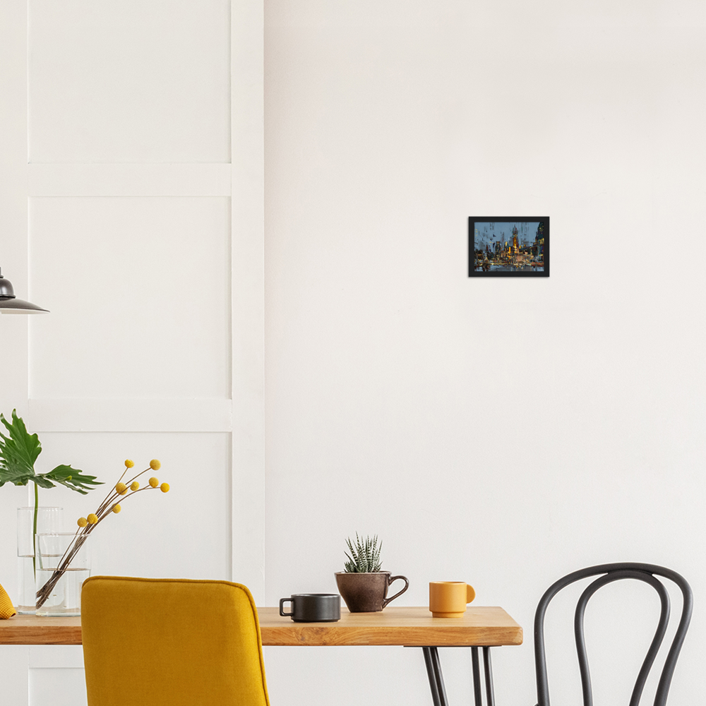 Archival Matte Paper Wooden Framed Cityscape 2