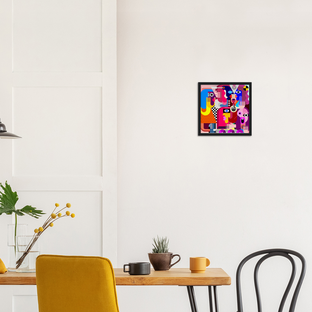 Archival Matte Paper Wooden Framed Abstract 1
